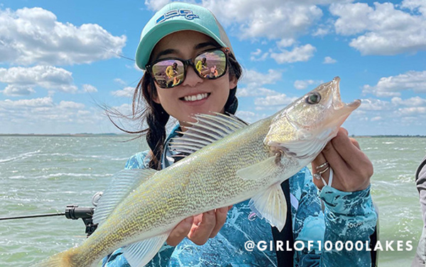 Woman holding a fish