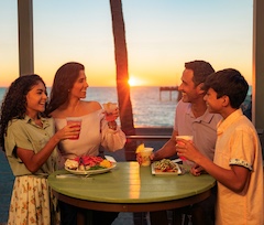 family dining out for dinner out on sarasota's keys