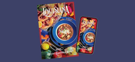 The cover art for the 2025 Explore Louisiana Inspiration Guide.
