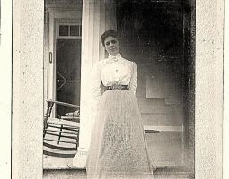 A black and white photo of Eleanor Bedford Wilkins Cooch	