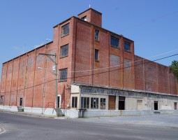 An external view of the Isaacs and Sons cold storage building on Depot Street in Georgetown	