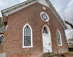 A historic image of the former Zoar church in Odessa.	