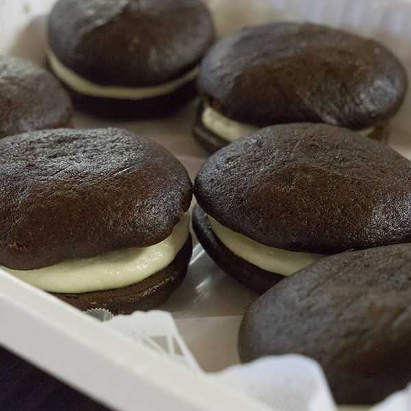 Pan of whoopie pies