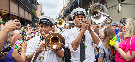 The Krewe of Cork performs in New Orleans.