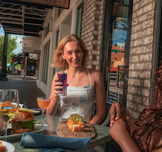 girls dining at boca sarasota in downtown