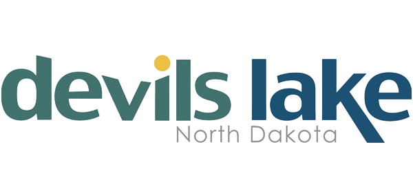 Logo that reads Devils Lake North Dakota
